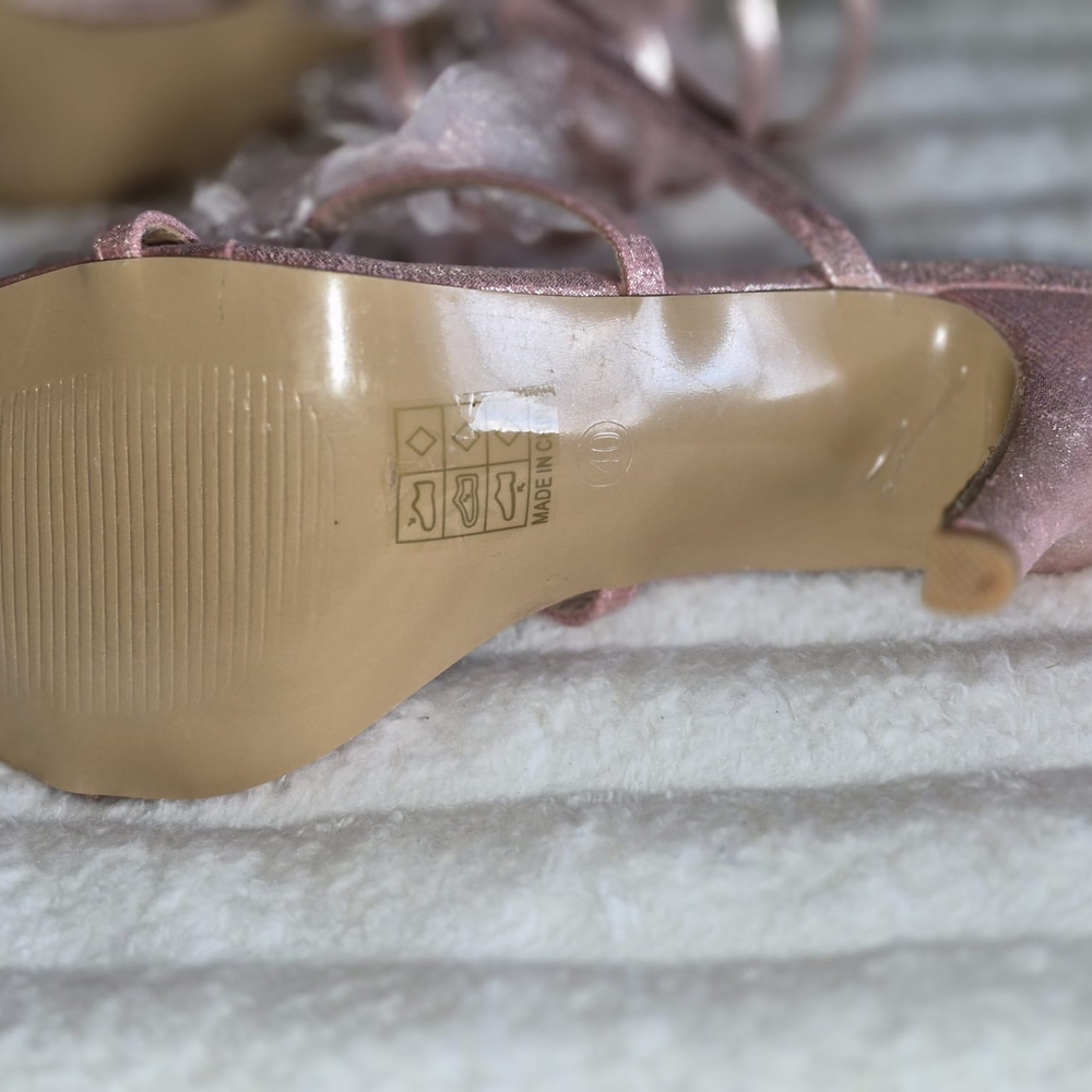 Elegant Pink Strappy Heels - Picture 2 of 7